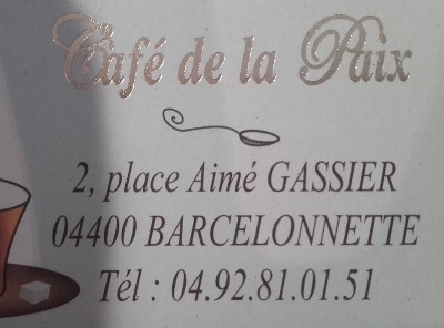 Café de la Paix Barcelonnette